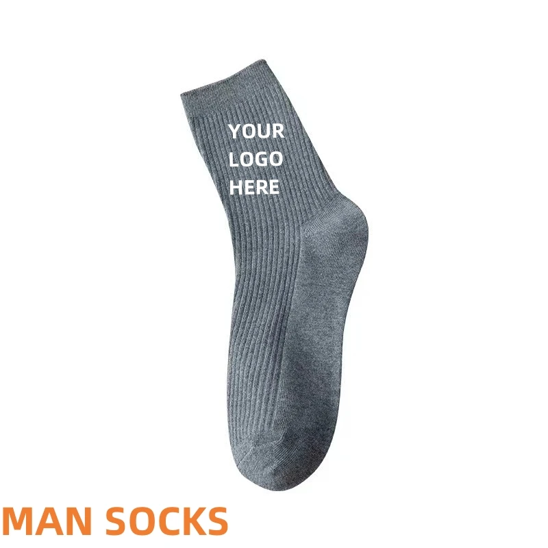 Top Breathable Sweat Absorption Wear Resistant 100 Cotton Stripes Men Office Work Socks
