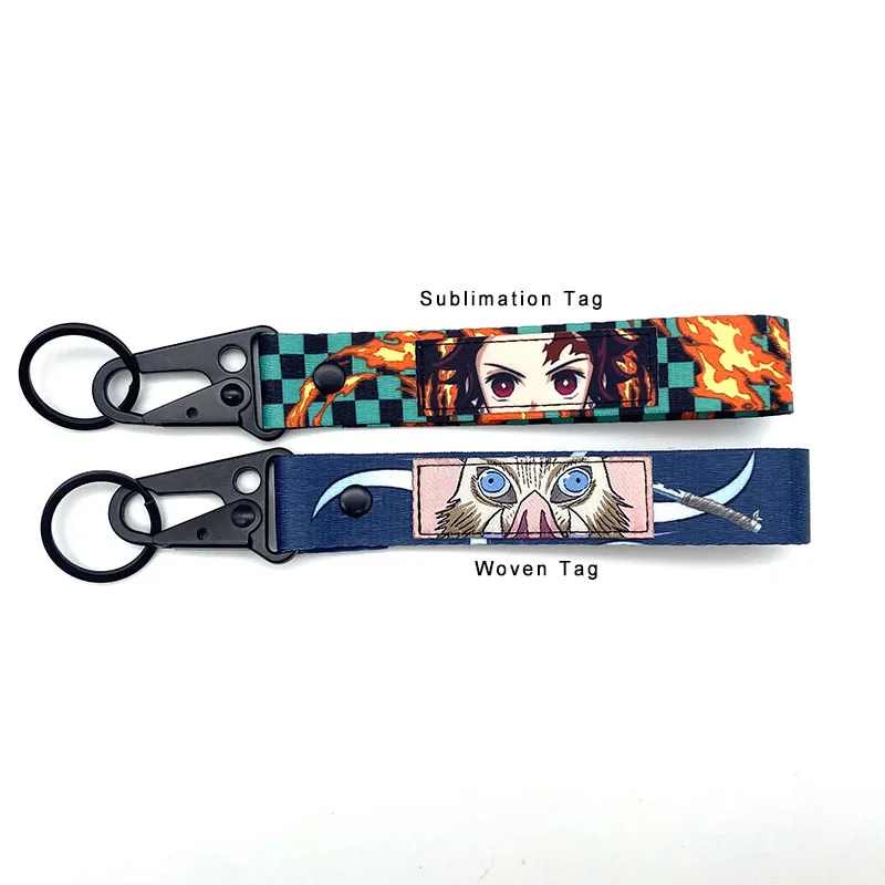 YYX Jettags Anime Cartoon Custom Sublimation Logo Wrist Short Lanyard Keychain as Promotional Gifts