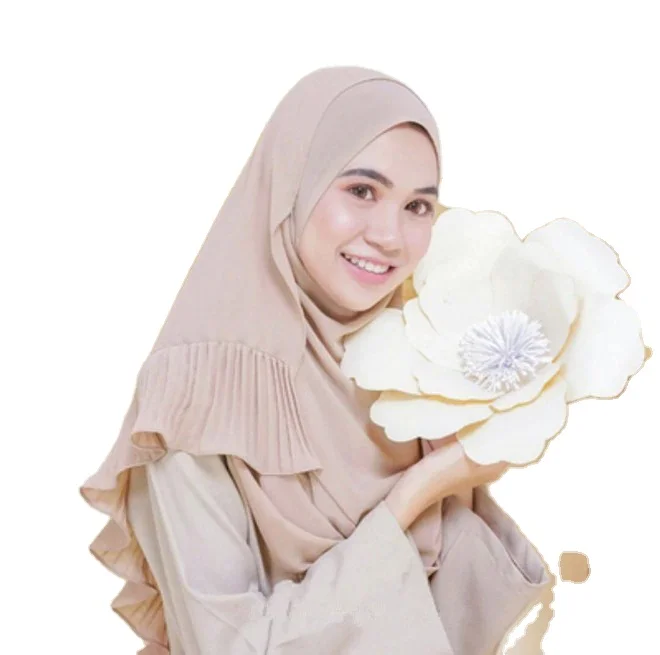 Высококачественный Женский хиджаб, быстрая продажа, шаль из Малайзии, простой плиссированный шифоновый хиджаб, шифоновый хиджаб