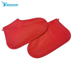 Unisex Reusable Red Anti Slip Water Resistant Rain Waterproof Silicone Shoe Cover