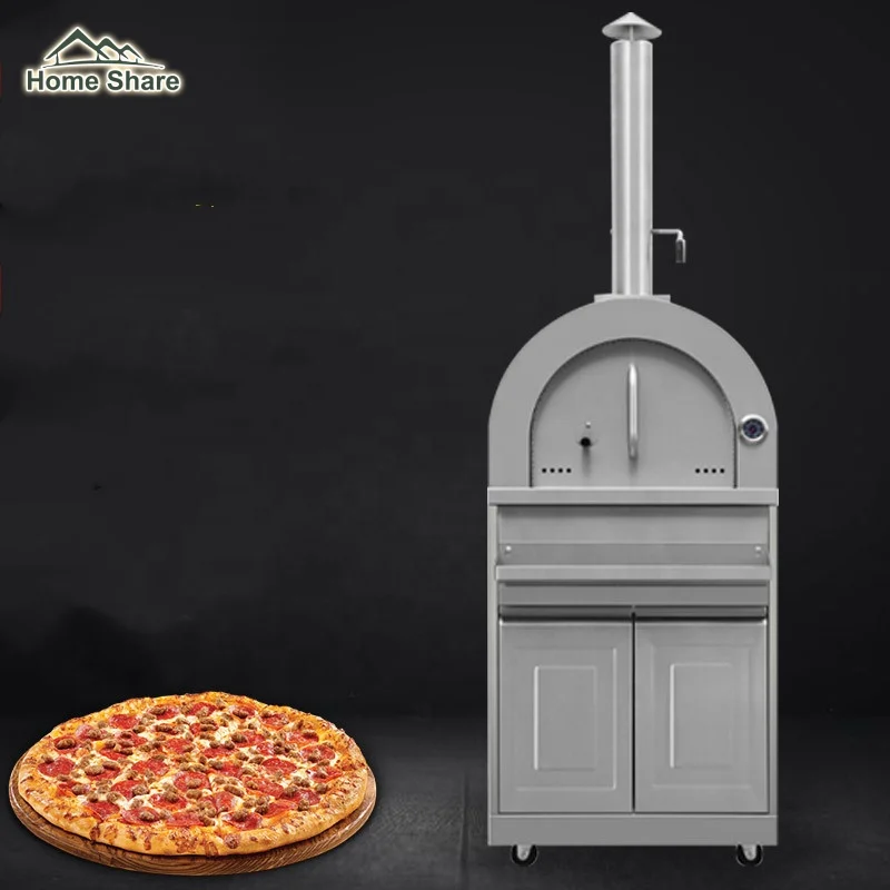 Modern design stainless steel 120cm high  pizza oven fruit wood tea wood and charcoal pizza kiln