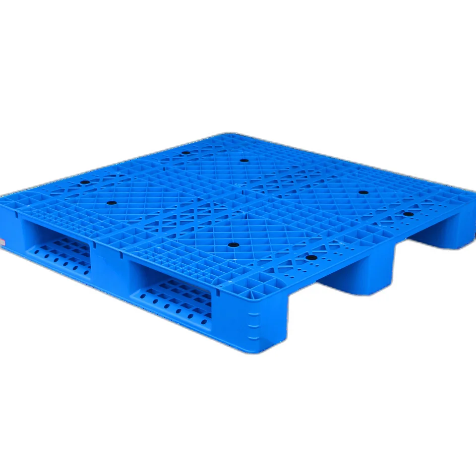NEXARA Customize Logo printing 1010 1000*1000*150mm Grid Surface Three Runner Plastic Pallet for Logistic Turnover