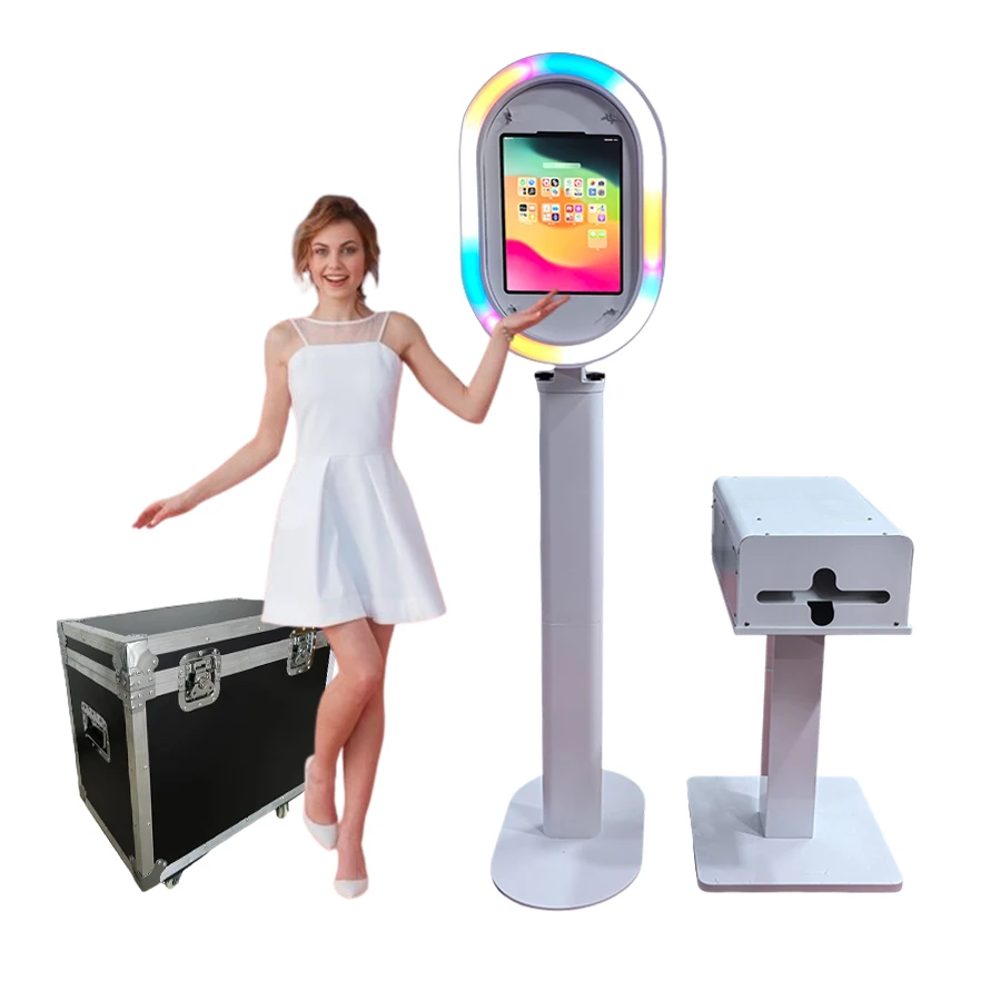 Classical All In One Stand Hand Screws Ipad Photo Booth With Free Logo Photo Booth Wedding Party Booth Kiosk
