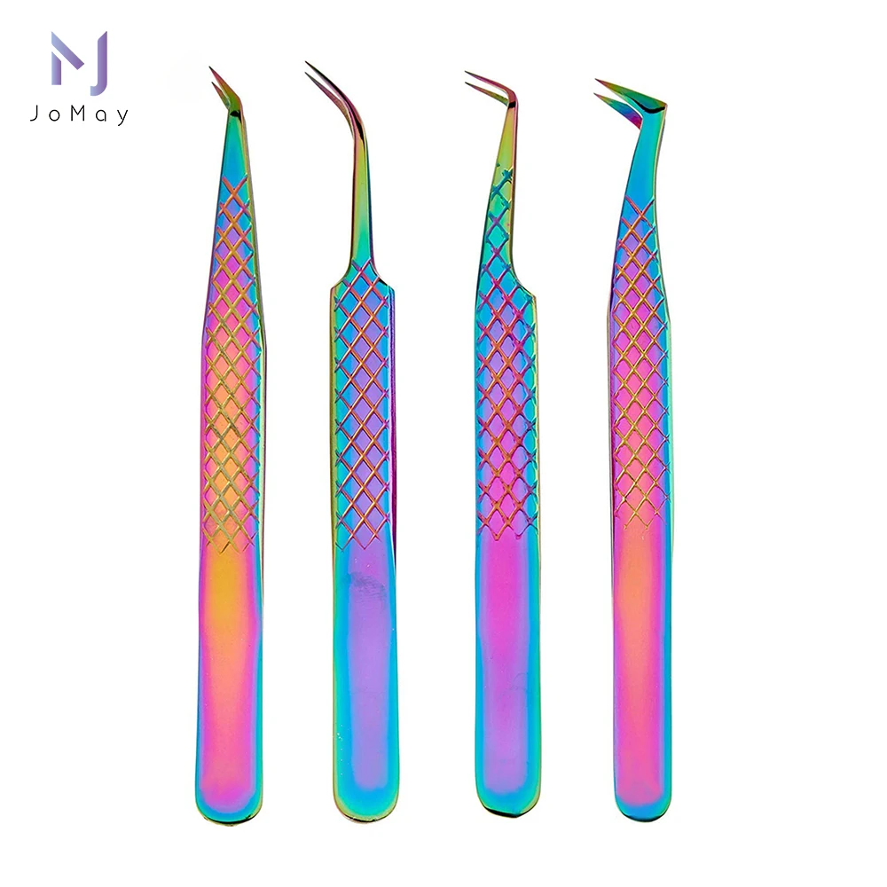 Jomay lash extension tweezers private label eye lash tweezer print eyelash extension tweezers
