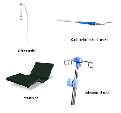 Medical Accessories Hospital Bed Spare Parts with hospital bed head unit/mattress/pads