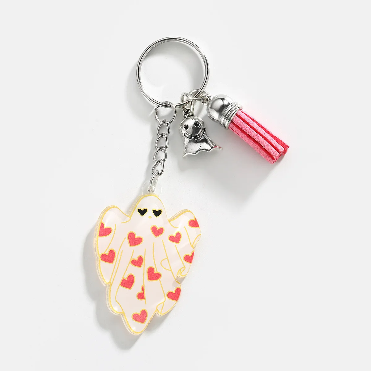 Maple Leaf Ghost Halloween spooky keychain gift for men and women