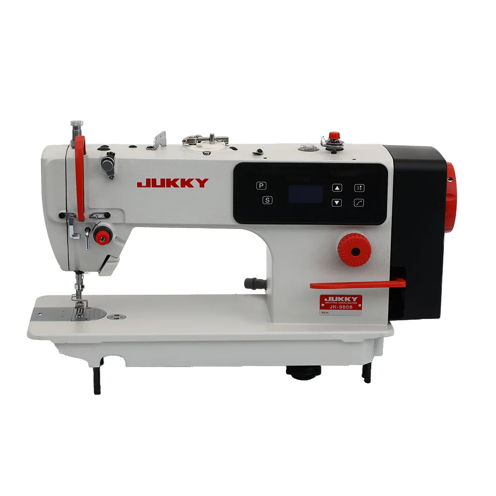 Good Quality JK9808 High Speed Direct Drive Single Needle Lockstitch Sewing Machines for Fabric with Table Apparel Machine Parts