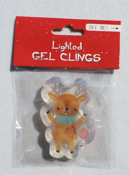 LED  Jelly Window Stickers TPR Lighting for Holiday Decoration Christmas Gel Clings  Jelly  Stickers