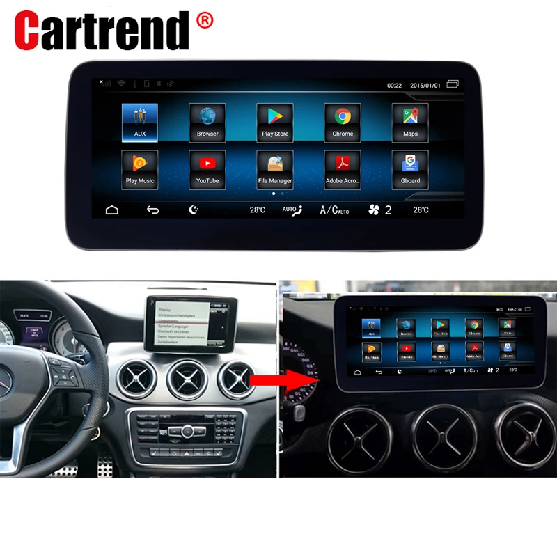 10.25 Android Pantalla W176 touch screen For Mercede GLA X156 CLA w117 A Class navigation tablet 2013-2015