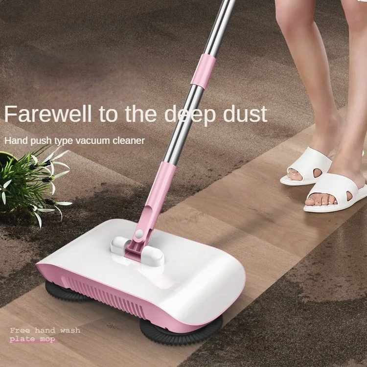 New Sweeping Machine Hand Push Stainless Steel Handle Household Floor Cleaning Sweeper