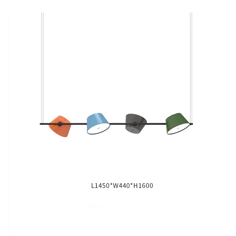 Spanish restaurant chandelier modern simple designer model room a word long table lamp