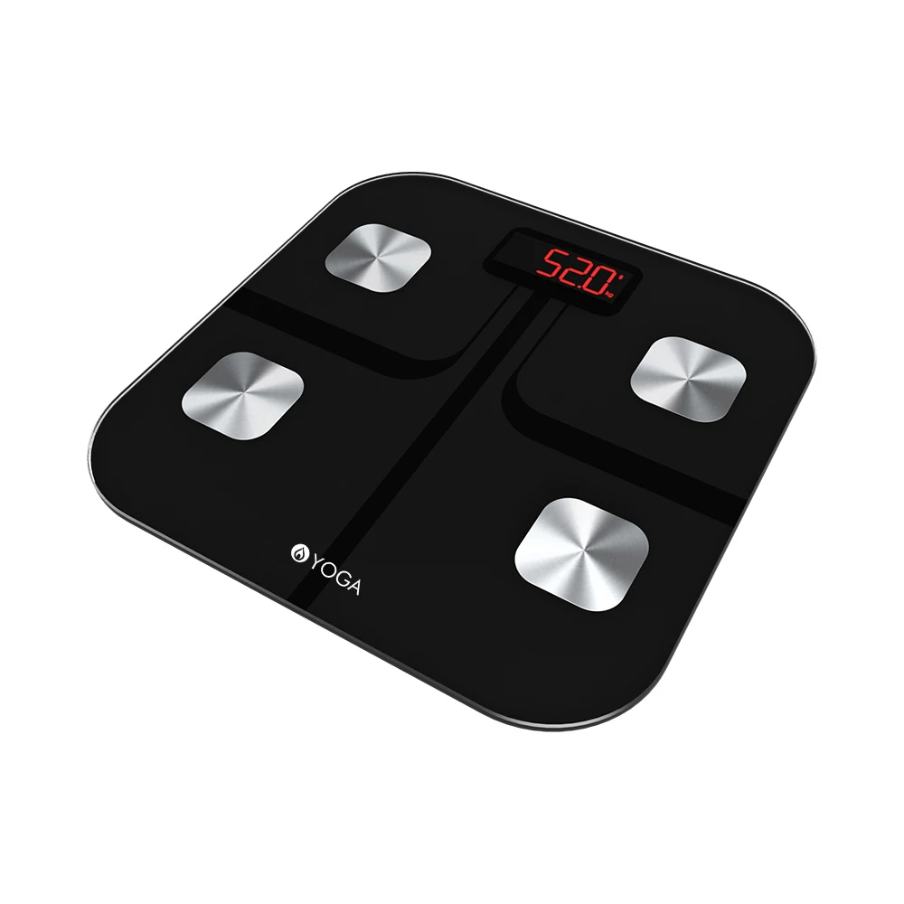 Intelligent Electronic Clear Glass Digital Fit days Portable Smart Body Fat Scale