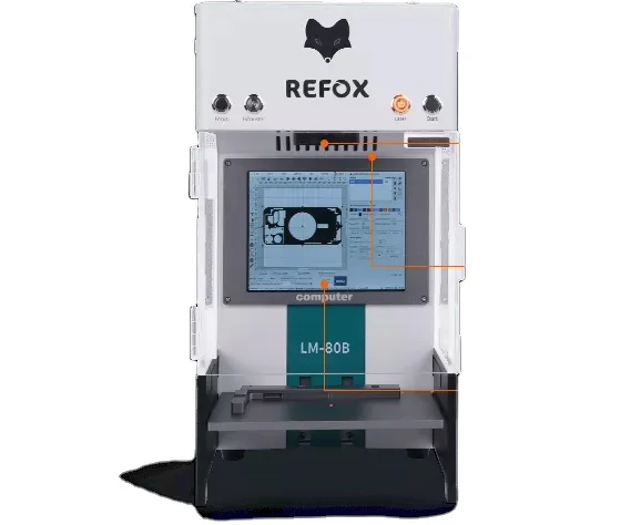 REFOX LM-80E 20W Laser Machine 3 in 1 Intelligent Built-in Extractor Fume And Computer For iPhone Back Glass Removal