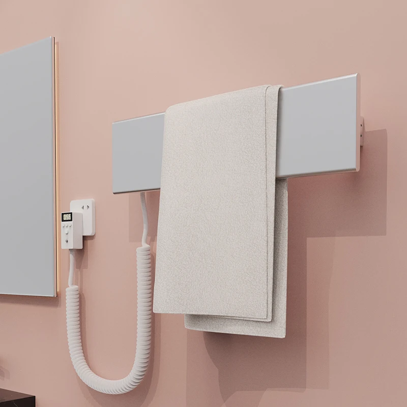 Designer anthracite heated towel rails hot water radiator heater for room using