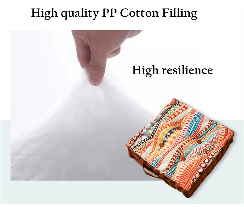 Velvet Print Floor Cushion Luxury Velvet Seat Cushion For Living Room