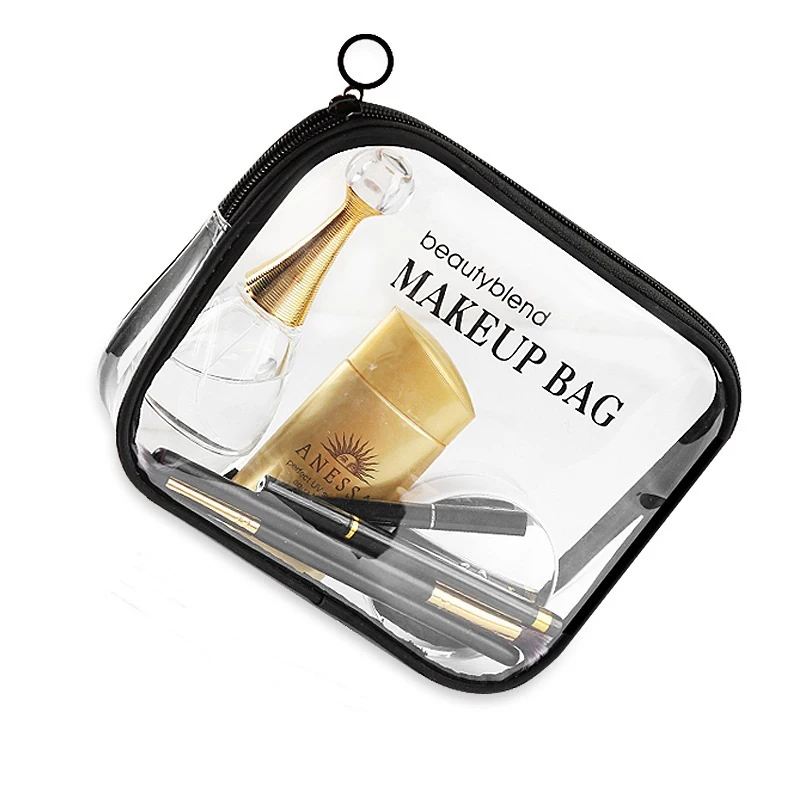 High quality Transparent Makeup Organizers Travel Bag Clear cosmetic bag pvc