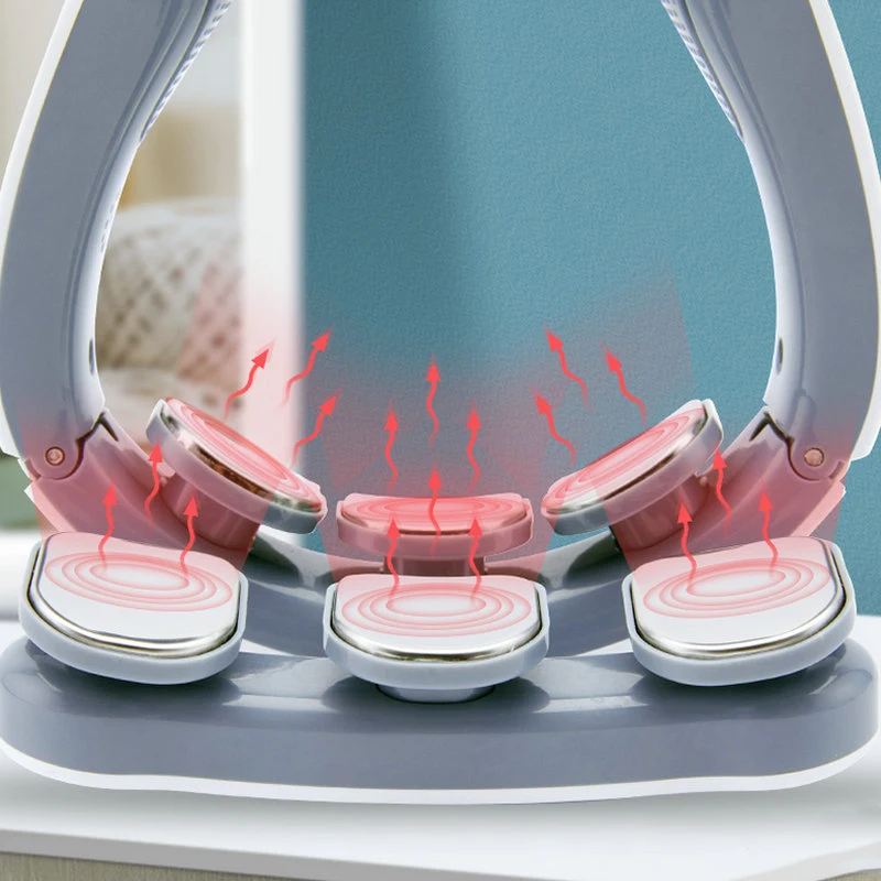 New Rechargeable Electric Shoulder Neck Deep Tissue Pain Relief Care Cervical Massager With 6 Heads