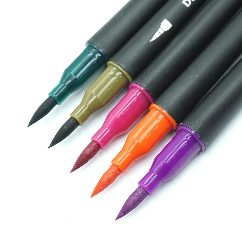 Хорошее качество, кисть с двойным наконечником, сублимационный хайлайтер, цветные карандаши для рисования