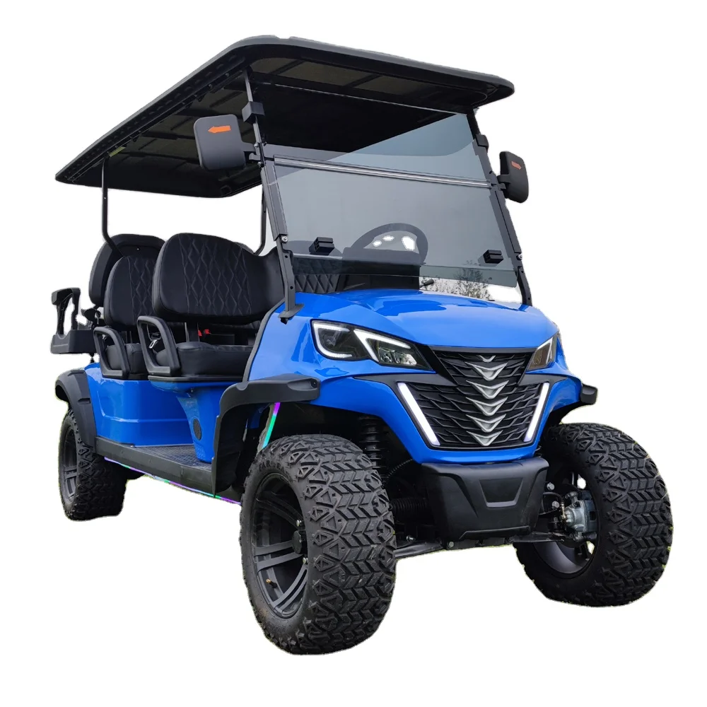 Lexsong 72V 6 seaters Golf Cart Lithium Ion Battery Electric Off-road Grade A Golf Pull Cart Classic Golf Carts