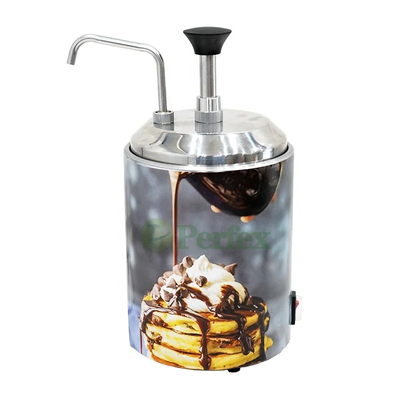 Nacho Cheese Dispenser Warmer Machine 2.3L Hot Chocolate Sauce Food with Stainless Steel Pump PERFEX