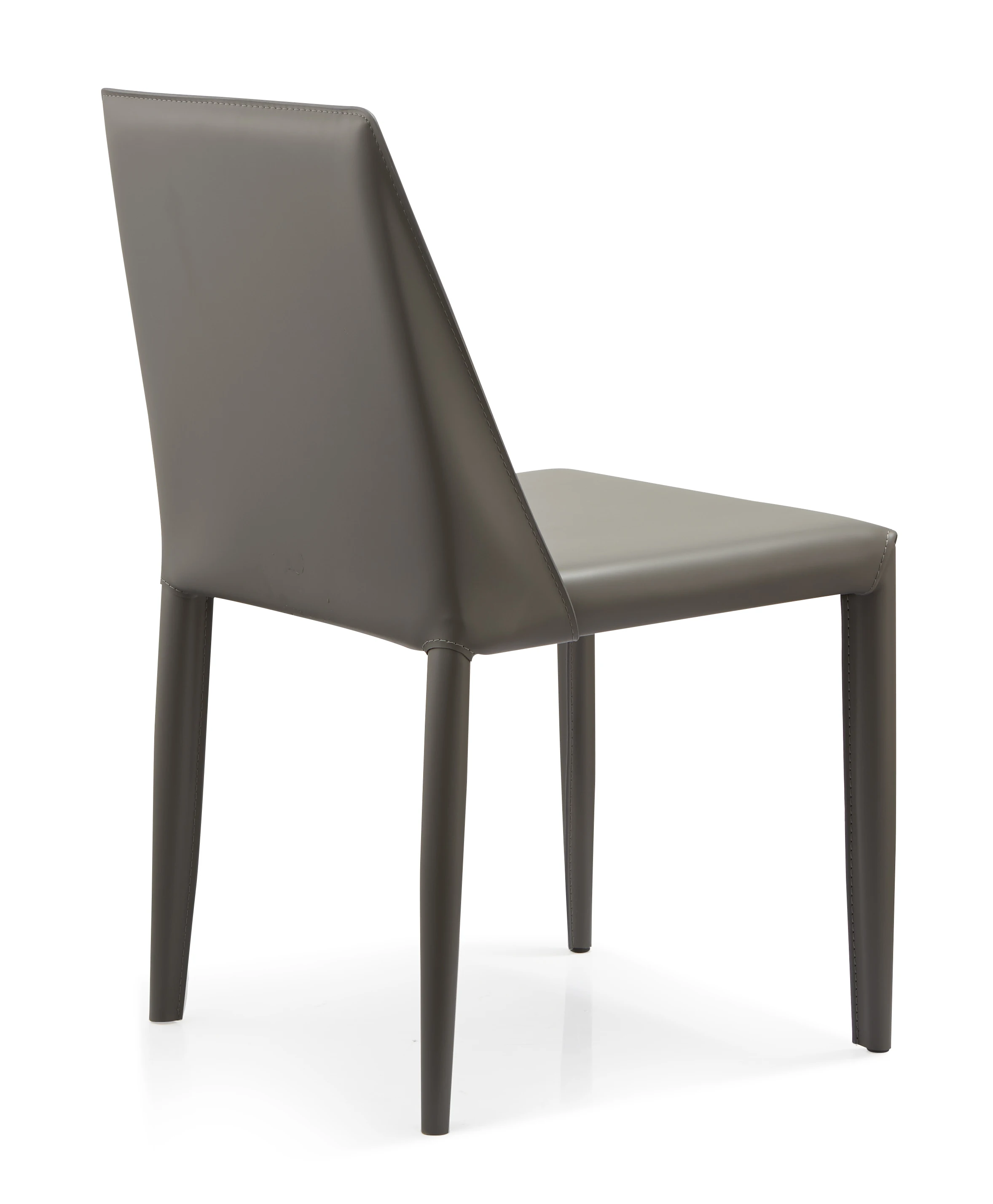 Hot Sale Modern Very Cheap Price Classic Metal  Upholstered Grey Leather Pu Dining Chairs