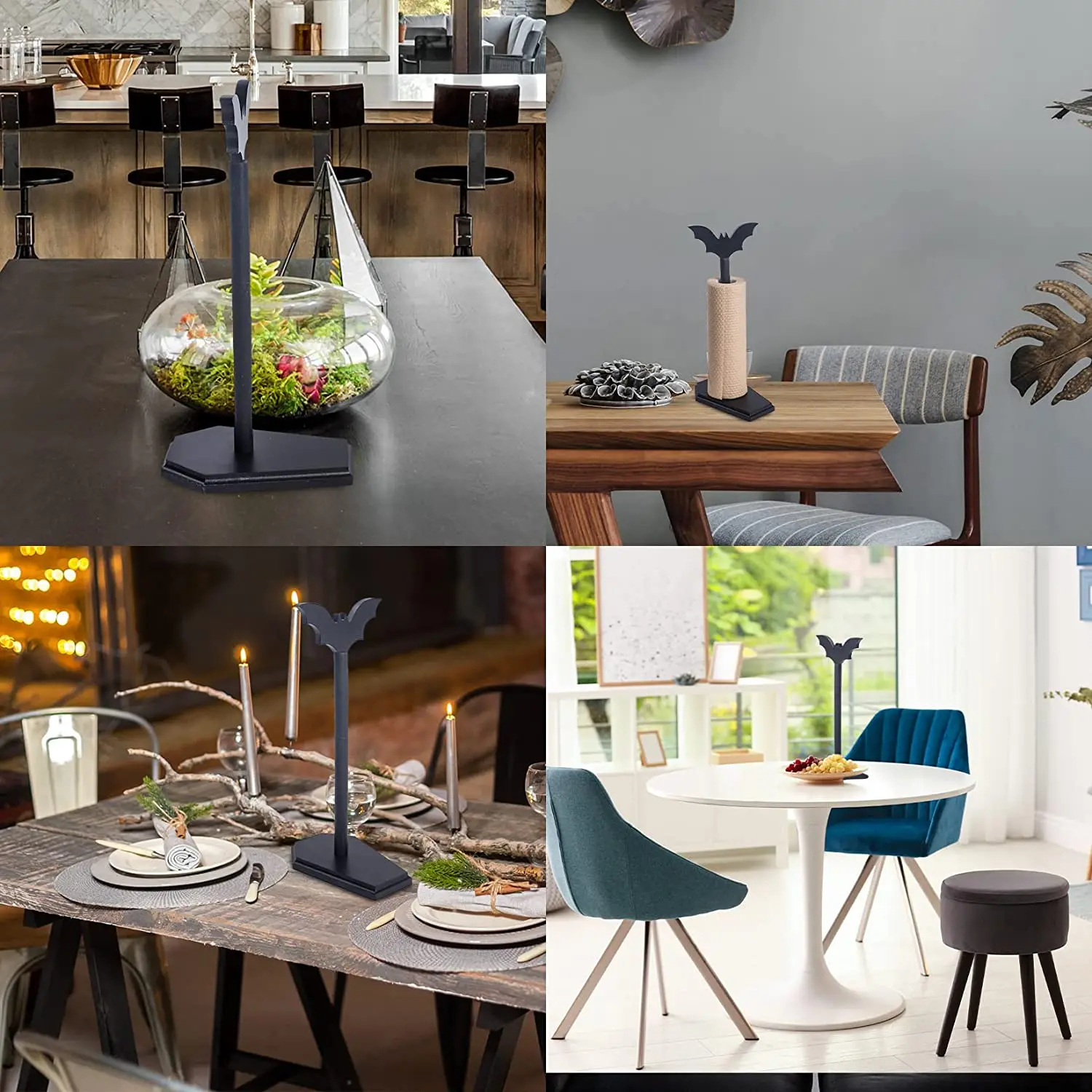 Bat Tissue Holder - Halloween Decorations for Kitchen and Bathroom - Gothic home Decor - Witch Gift for Ladies