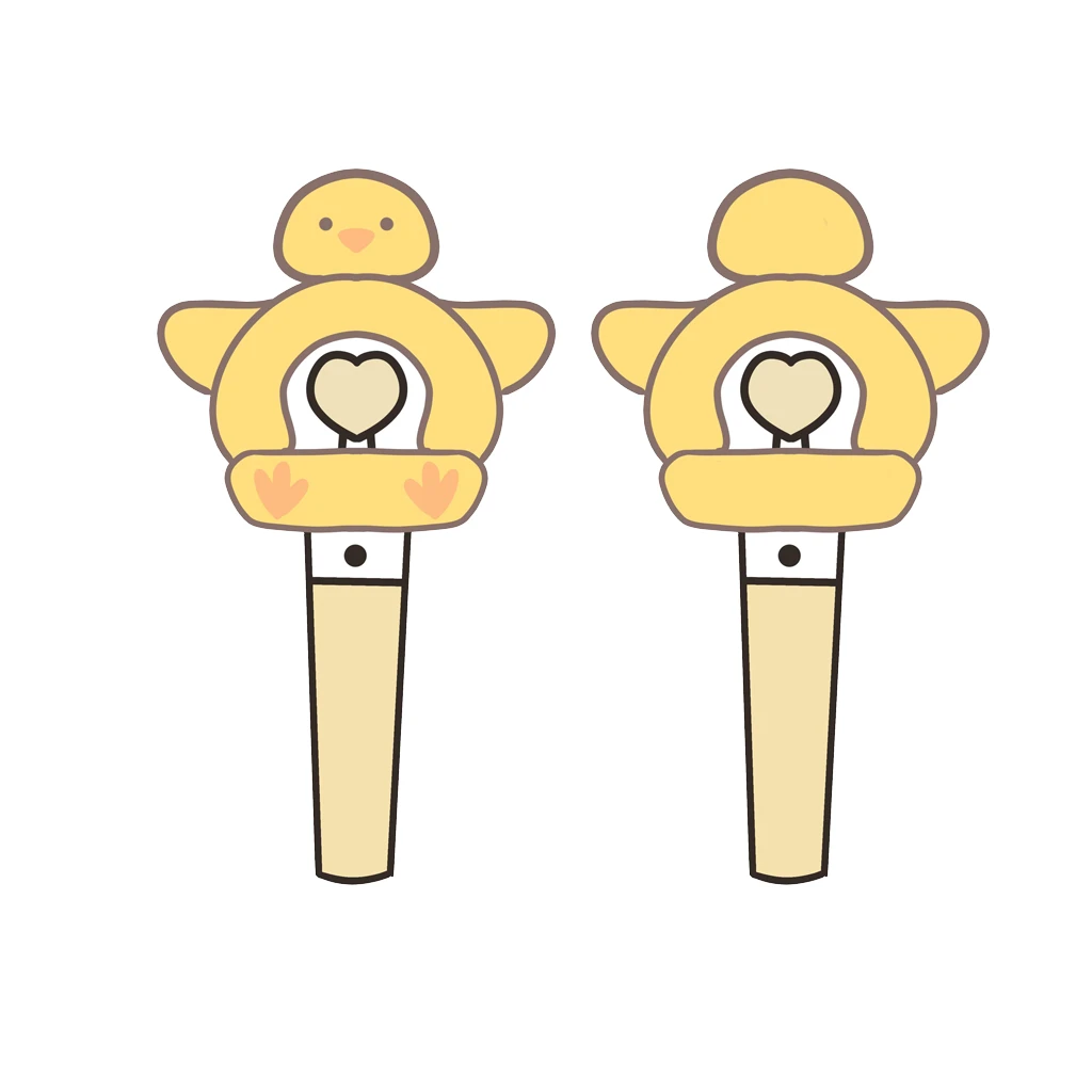New arrivals custom animal design Light cover Kpop Stray kids Lightstick Cover Plush cute duck Lamp cover for light stick