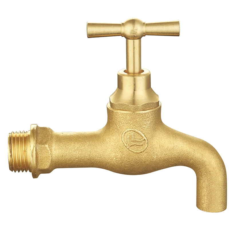 Sand-cast stop bib cock chrome plated