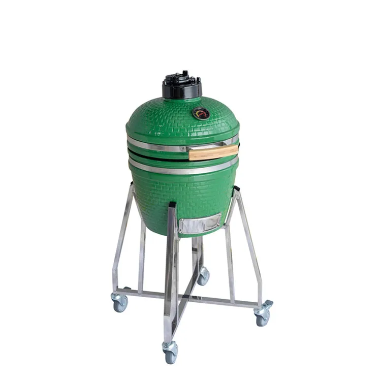 High Quality Green Ceramic Bbq Stove Portable Clay Stove Grill