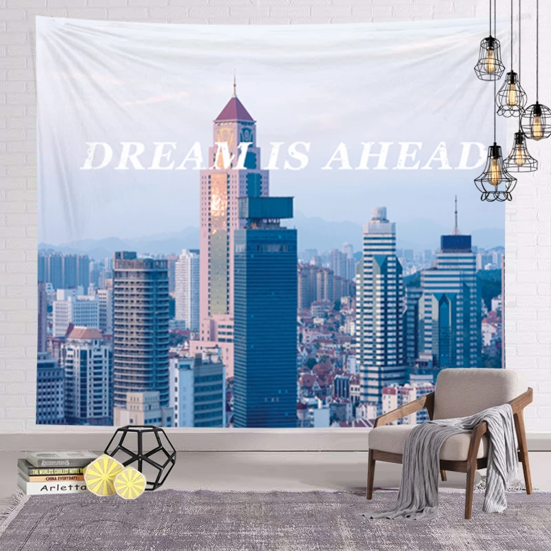 
New product supply free Sample Wall Hanging Tapestry Mandala city Wall Art Jesus Tapestry 