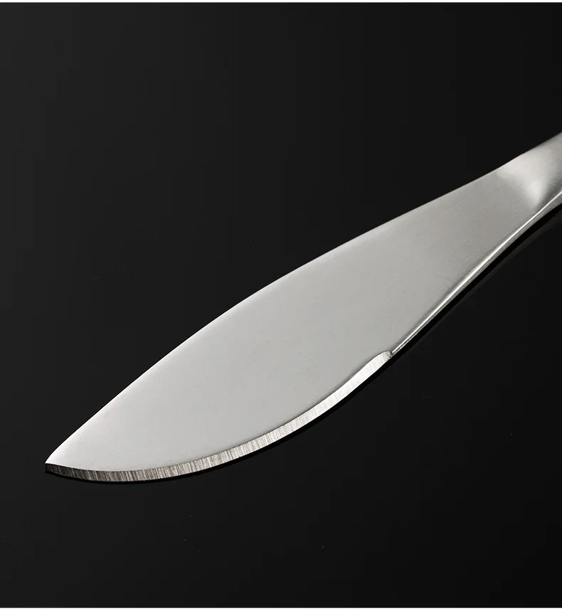 High Quality Stainless Steel 304 Japandi Spoon Fork Knife Flatware Set Matt Polishing Creative Tableware Set