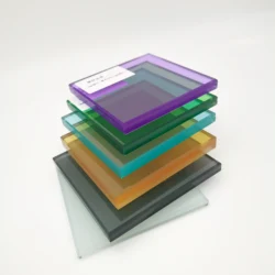 Hot sale colorful laminated glass stained colored tempered vidrio for decorative building door window floor