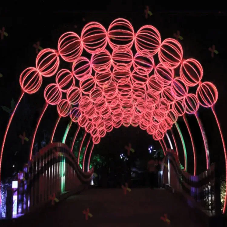 Grandview Heart Shape Motif Light For Christmas 3D Motif Light For Outdoor Decoration LED Tunnel Arch Lights