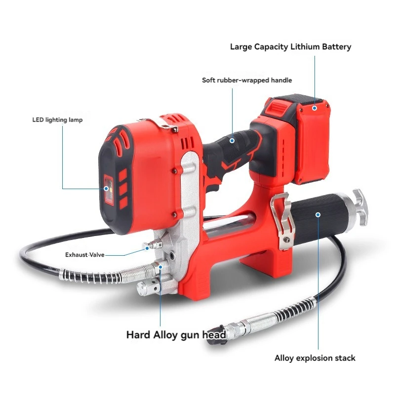 Big Tree Hot Selling 24V Brushless Rechargeable Grease Gun Lithium High Pressure Portable Industry Use Butter Gun