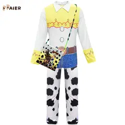 Toy Story 4 Cowgirl Jessie Outfit Cosplay Costume Halloween Carnival Costumes For kid girls Full Sets