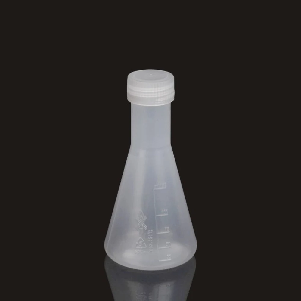 Лабораторная пластиковая коническая колба Erlenmeyer PP с градиентом 500 мл 250