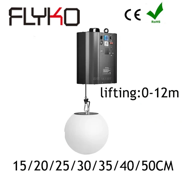 color changing light hanging lifting DMX LED kinetic ball pendant led  lifting light ball dmx winch led kinetic lighting