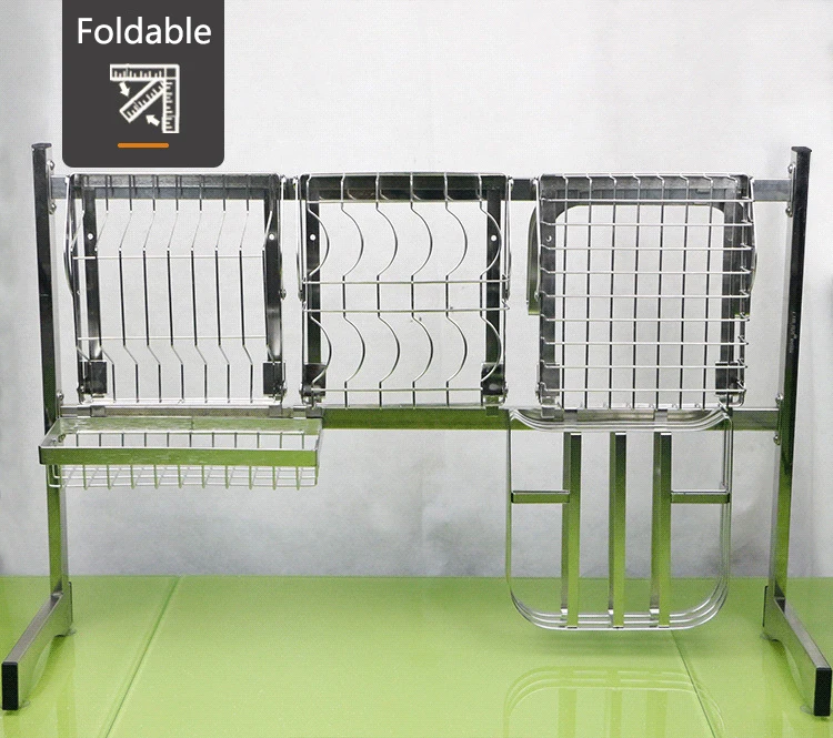 Kitchen Cutlery Holders Dish Drying Rack Over Sink Rack Stainless Steel Sink Drain Rack
