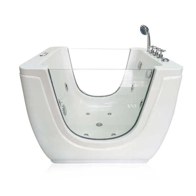 Adjustable Temperature Baby Acrylic Bubble Bathtub Hydromassage Bathtub With Temperature Sensor