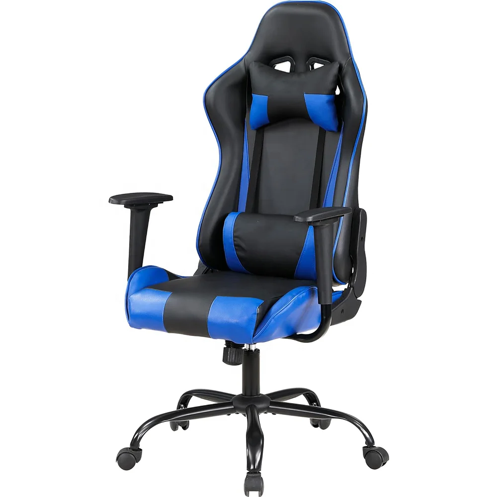 highest quality pvc blue Colombia 2024 cadeira gamer custom logo adjustable recliner office anji gaming chair red black