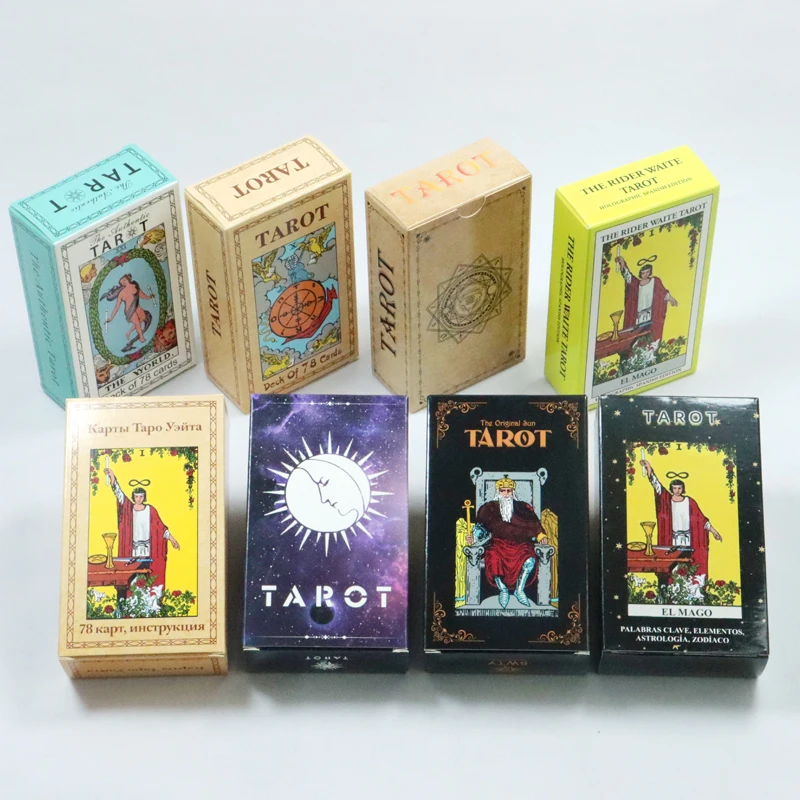 Custom Tarot Cards Paper Divination Game Manufacture Tarot Oracle Cards Factory Printed best Different languages tarot cards