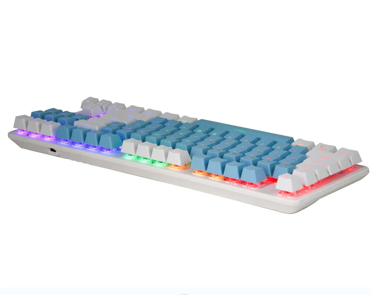 87 Keys Bluetooth Gaming Keyboard RGB Hot Swappable Mechanical Keyboard with Computer