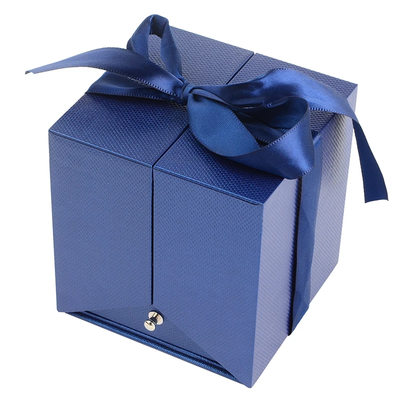 Сувенир на День святого Валентина Подарок годовщину праздничная подарочная коробка с синей розой Дамский подарок вечным цветком