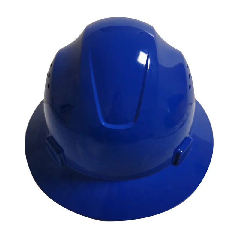 HDPE ABS Round Brim Hard Hats Wide Brim Safety Helmets
