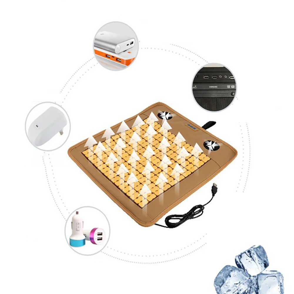 5V Cooling Car Seat Cushion Automotive Breathable Seat Cover with Air Conditioning System Summer Driving car seat cooling pad