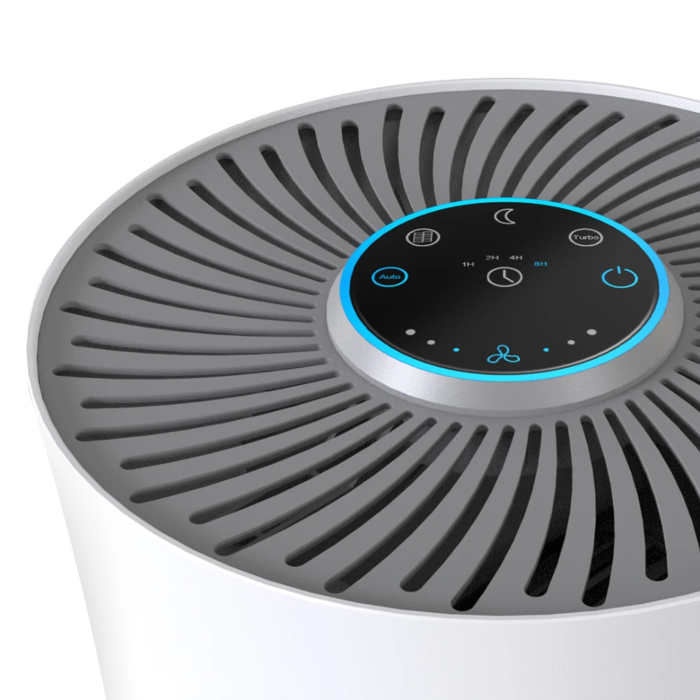 Intelligent touch panel air scrubber quiet sleep desktop tower air purifier