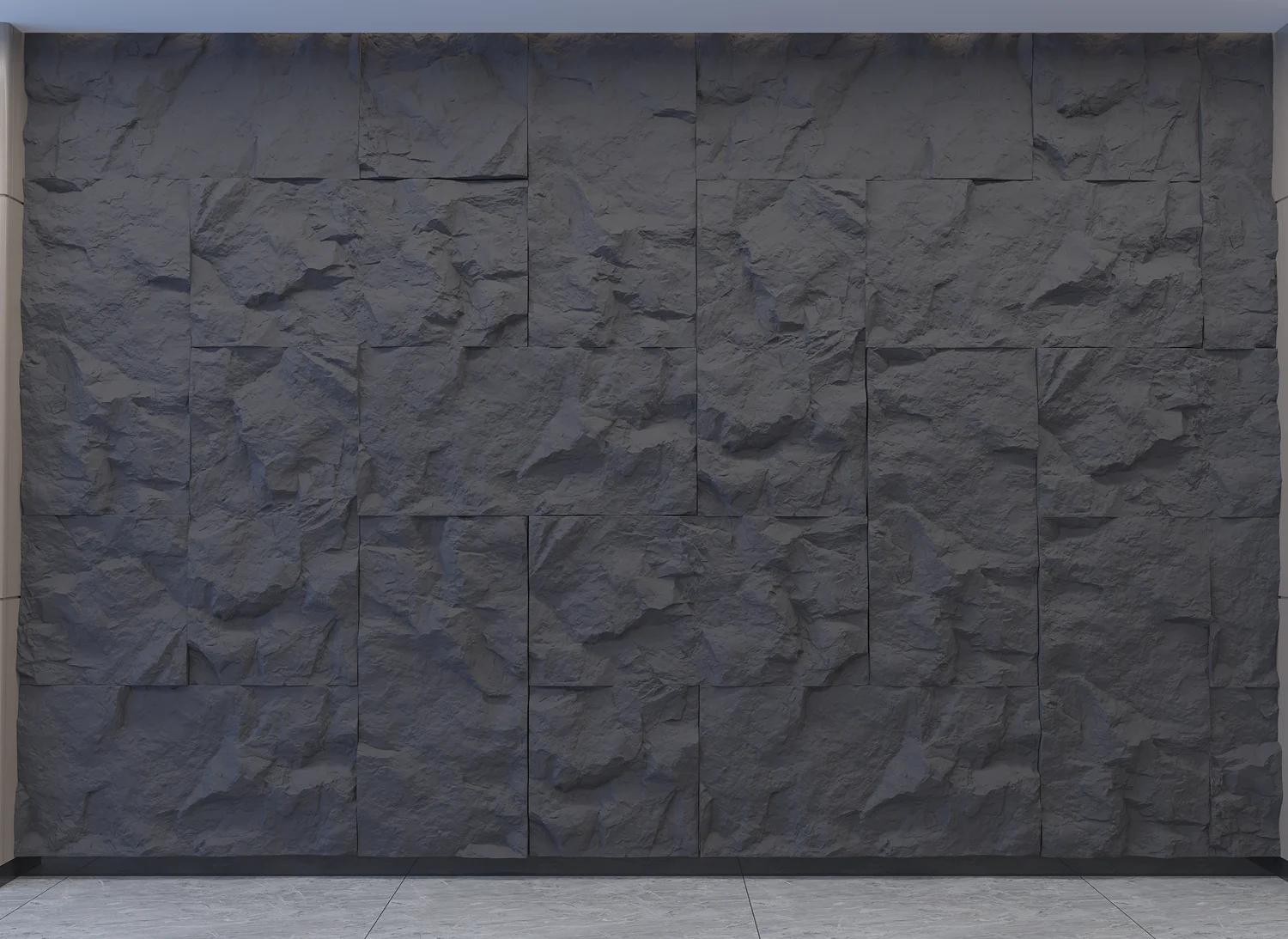 Lightweight Mountain polyurethane rock stone 3D wall panel Exterior Faux pu rock stone veneer wall panels