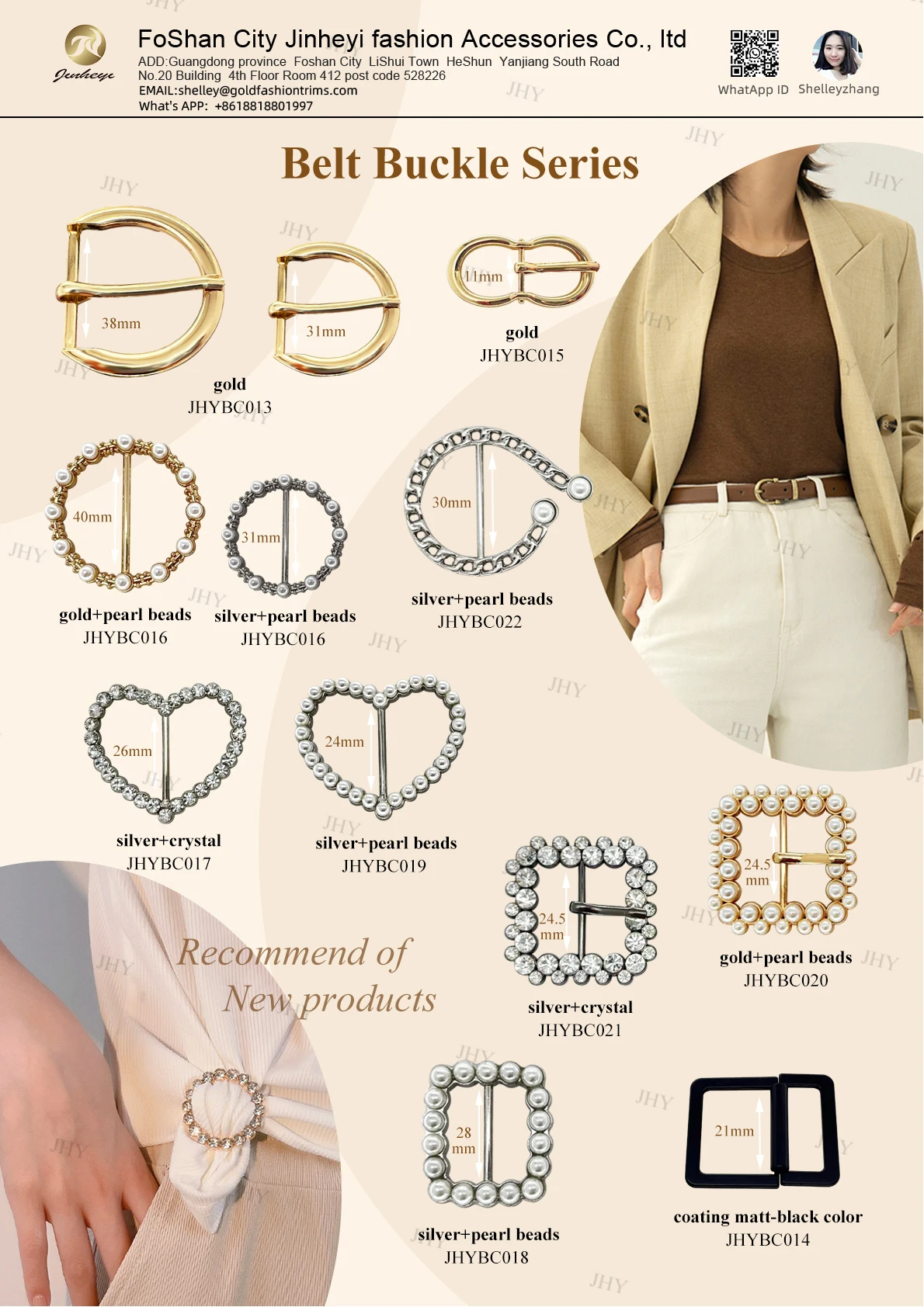 new design metal safety buckle for garments, crafts, decoration