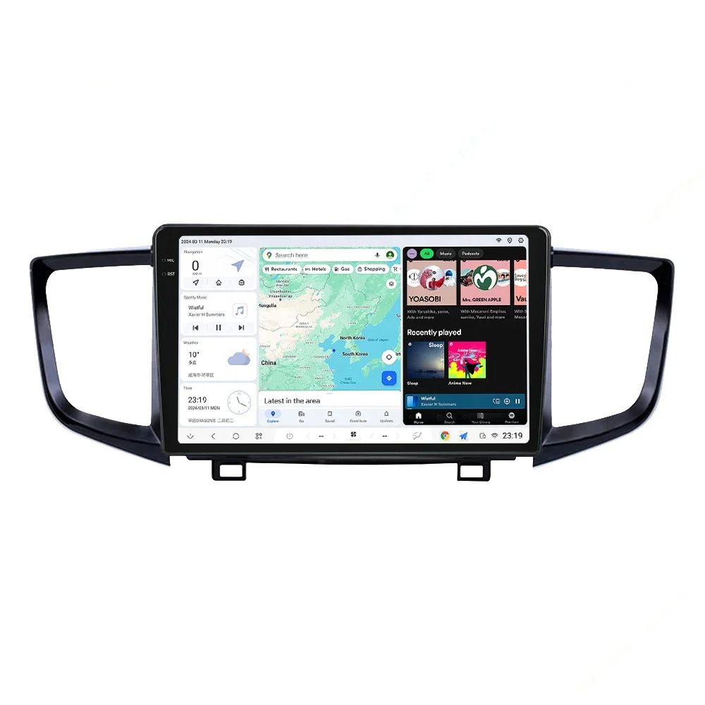 Mekede DUDU7 android car radio dvd player 2K multimedia split screen support dvr dsp fm for Honda Pilot 2016 2018 2017 2019