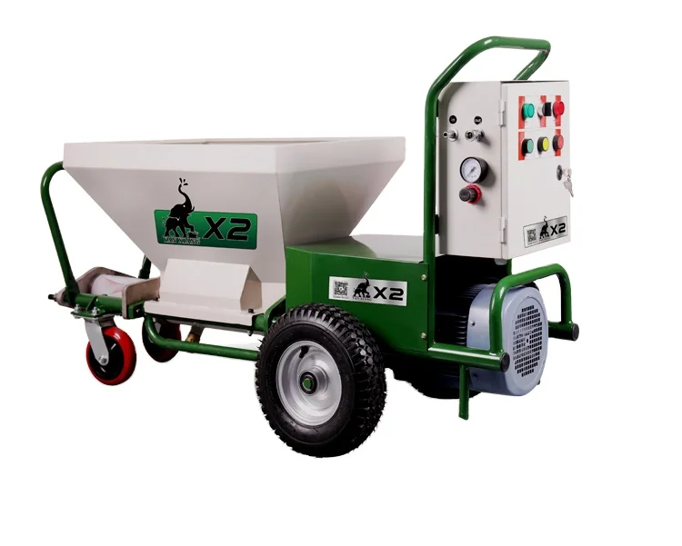 X2 Cement Mortar Plaster Mortar Spraying Machine for Sale Construction 25-35l/min High POWER Motor,pump 153*60*85cm Provided 30m